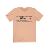 I JUST RESCUED SOME WINE - Women's Cotton T-shirt