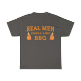 REAL MEN SMELL LIKE BBQ - Men's Cotton T-shirt